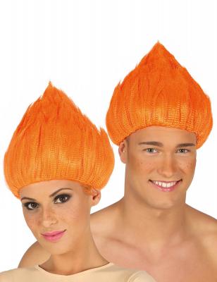 Perruque troll orange adulte - Orange - Taille Unique
