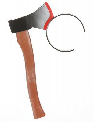 Hache Ensanglantee Dans La Tete - Argent - Taille Unique