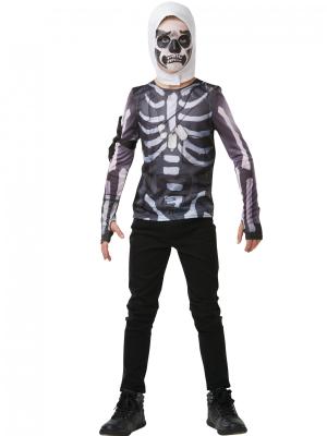 D&eacute;guisement Fortnite Top et Cagoule Ado Skull Trooper Taille XL