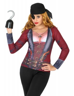 D&eacute;guisement femme tee shirt pirate - D&eacute;guisements et f&ecirc;tes
