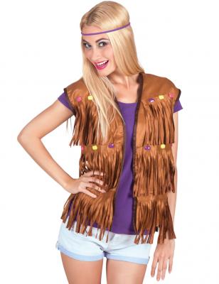 Boland 44521 Hippie Gilet pour Adulte Marron Taille M/L