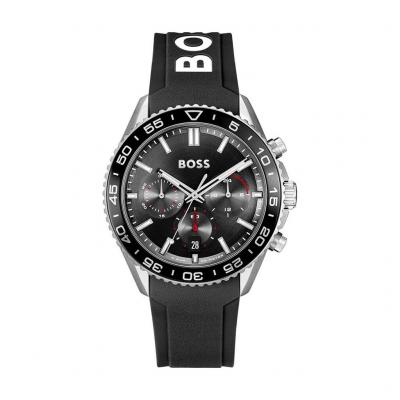 Montre Homme Boss Runner - 1514141 Bracelet Silicone Noir