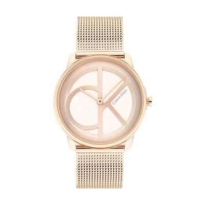 Montre Femme Iconic mesh Dor&eacute; rose 25200035 Rose Calvin Klein