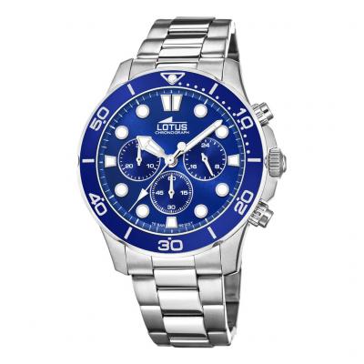 Lotus homme chronographe 18756/1 acier cadran fond Bleu