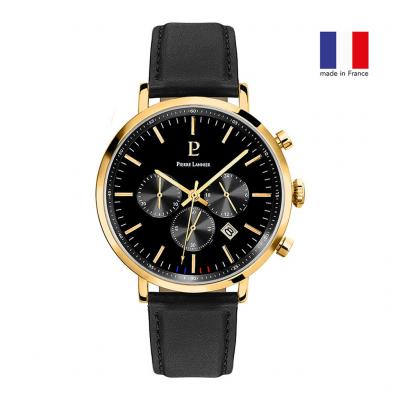 Montre Homme Baron 222G033 Cadran Noir Bracelet Cuir Noir