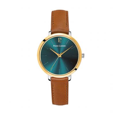 Pierre Lannier Montre Femme Chouquette cadran Vert Cuir Brun