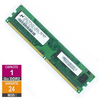 Barrette M&eacute;moire 1Go RAM DDR2 MT8HTF12864AY-667E1 DIMM PC2-5300U 1Rx8 