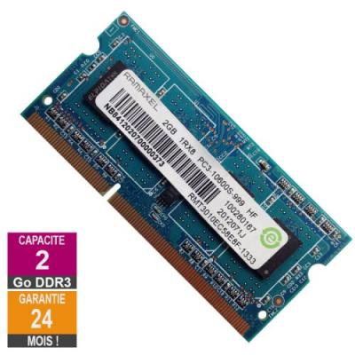 Barrette M&eacute;moire 2Go RAM DDR3 RMT3010EC58E8F-1333 SO-DIMM PC3-10600 1333MHz 1Rx8 