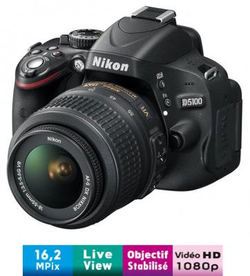 Reflex NIKON D5100 + objectif 18-55mm 