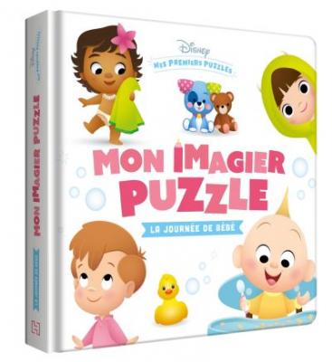 DISNEY BABY - Mes Premiers Puzzles - La journ&eacute;e de b&eacute;b&eacute; - Imagier Puzzle 4 pi&egrave;ces