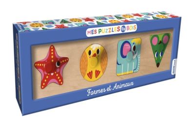 Formes et animaux - mes puzzles en bois (Coffret)