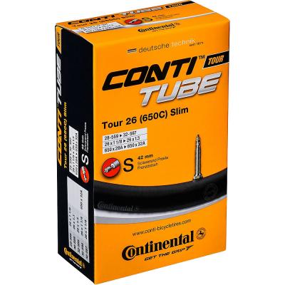 Continental Tour Slim Presta 42 Mm Inner Tube Noir 26&acute;&acute; / 1.10-1.25