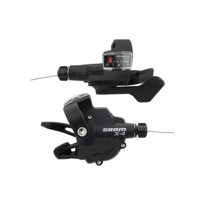 Commande de vitesses VTT Sram X4 8 vitesses - Noir} - Pair}, Noir}