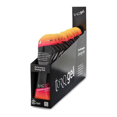 Torq 45g 15 Units Lemon Drizzle Energy Gels Box Noir