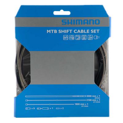 C&acirc;bles de d&eacute;railleur Shimano (VTT, c&acirc;ble en acier inoxydable) - Noir