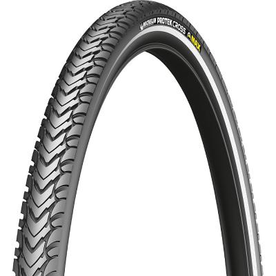 Pneu v&eacute;lo City/VTC Michelin Protek Cross Max TR noir/flanc r&eacute;fl&eacute;chi