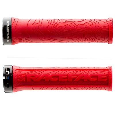 Poign&eacute;es VTT Race Face Half Nelson Lock On - Rouge} - 134mm}, Rouge}