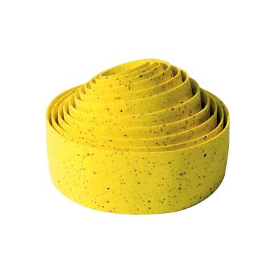 Ruban de guidon v&eacute;lo BikeRibbon Cork Plus avec li&egrave;ge jaune