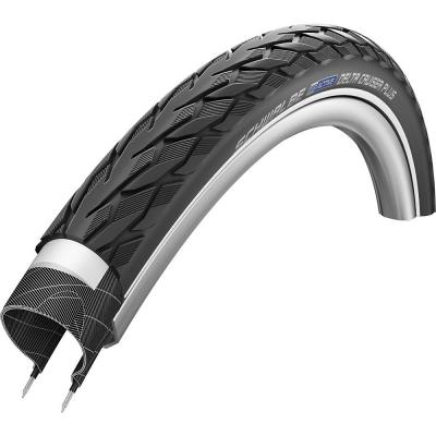 Pneu City 24""x1.3/8 Schwalbe Delta Cruiser Plus renfort noir flanc r&eacute;
