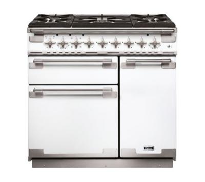 Piano de cuisson Falcon BLANC NICKEL BROSSE 90 CM GAZ ELS90DFWH/-EU