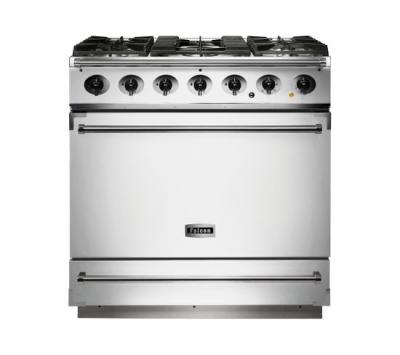 Piano de cuisson Falcon BLANC NICKEL BROSSE 90 CM GAZ F900SDFWH/NM-EU