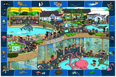 Crazy Aquarium - Spot and Find Puzzle, 100-Piece