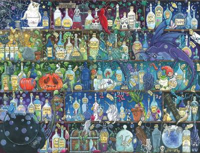 Puzzle 2000 pi&egrave;ces Ravensburger L'&eacute;tag&egrave;re &agrave; potions Zoe Sandler 