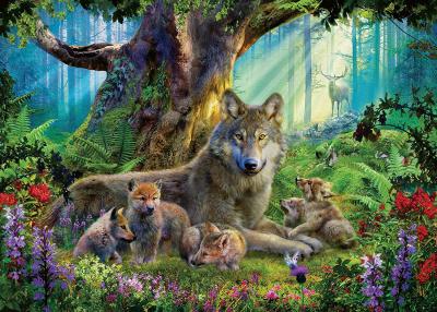 FAMILIE WOLF N HET BOS 1000P 