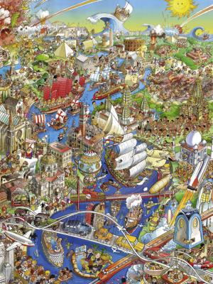 Puzzle 1500 pi&egrave;ces : rivi&egrave;re de l'histoire, hugo prades