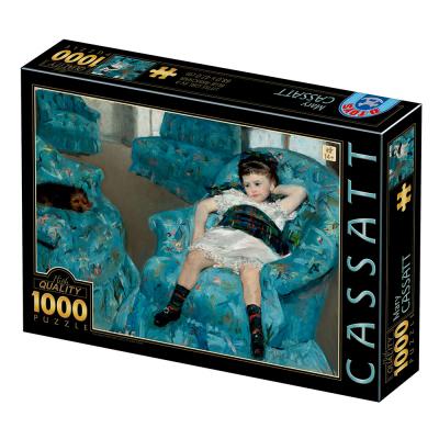 D-Toys Puzzle 1000 pi&egrave;ces : Mary Cassatt - Fille dans Canap&eacute; Bleu