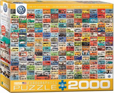 Puzzle Volkswagon Groovy Bus Collage 2000 pieces 