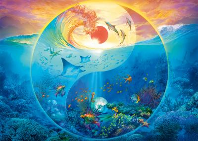 Puzzle Yin & Yang Au royaume des animaux marins Schmidt Spiele