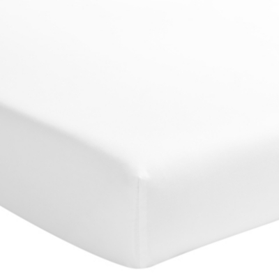 Essix - Drap Housse Triumph Line Satin de coton Blanc 80 x 200 cm