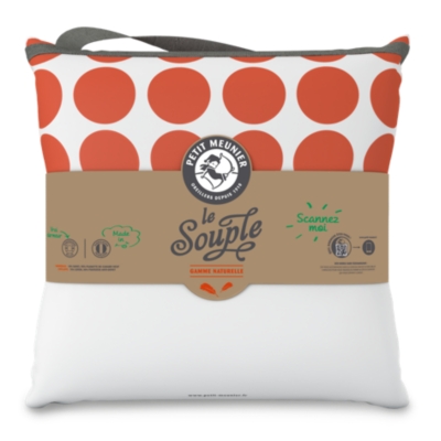 PETIT MEUNIER Oreiller LE SOUPLE NATUREL 60x60 cm blanc