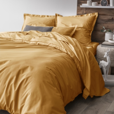 Taie de traversin coton bio Fil & Sens CAMIF-65 x 65 cm-Jaune Curry