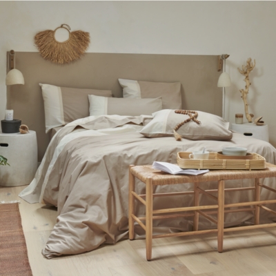 Taie d'oreiller coton bio Rhea CAMIF 65 x 65 cm