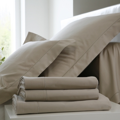 Taie d'oreiller Percale Easy BLANC DES VOSGES - Chanvre - 65 x 65 cm