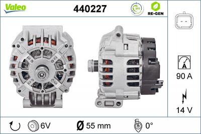 VALEO 440227 Alternateur 14V 90A RENAULT: CLIO 2, Kangoo I, Kangoo I Express 