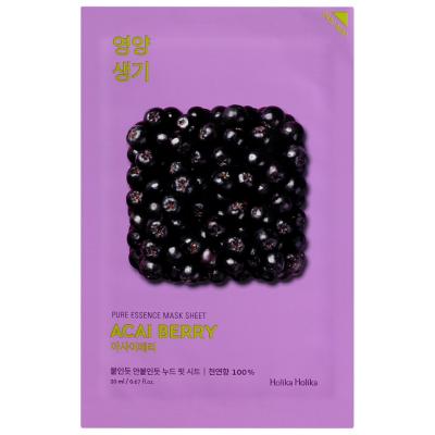 Holika Holika - pure Essence, Feuille de masque - Baie d'a&ccedil;ai - 1pi&egrave;ce