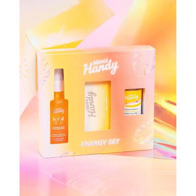 Coffret &Eacute;nergisant pour le Corps - Spray Nettoyant Main + Savon Exfoliant Doux + D&eacute;odorant