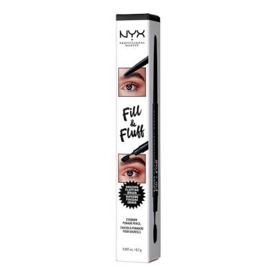 NYX Professional Makeup - Fill&Fluff Eyebrow Crayon sourcils Black 1 g