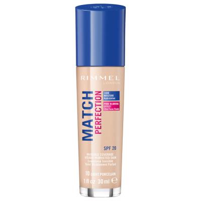 Rimmel London Match Perfection Spf20 010 Porcelaine claire