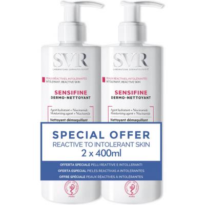 SVR SENSIFINE - Dermo-Nettoyant pour Peaux Sensibles, 2x400ml