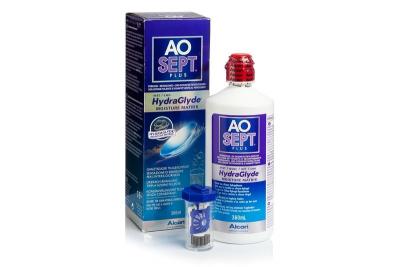 Aosept Plus Avec Hydraglyde + 1 Etui &agrave; Lentilles