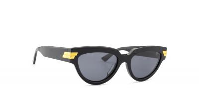 Lunettes de soleil Bottega veneta Bv1035s col. 001 Femme Cat eye Noir