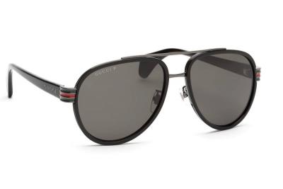 Lunettes de soleil Gucci Gg0447s col. 001 Hommes Pilot Noir