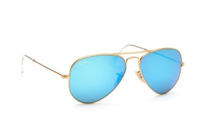 Ray Ban Lunettes de soleil Aviator bleues. Couleur: Marron