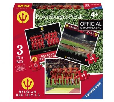 BELGIAN RED DEVILS 2018 - PUZZLE 3 in a Box 25/36/49 Pces - BEM'S Puzzle - 164941