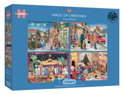 Gibsons La Magie de Noel Puzzle (4 x 500 Pieces)