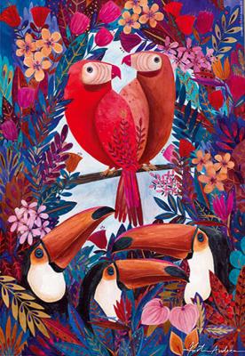 Puzzle 2000 Pi&egrave;ces - Oiseaux Tropicaux - Andrea Kurti